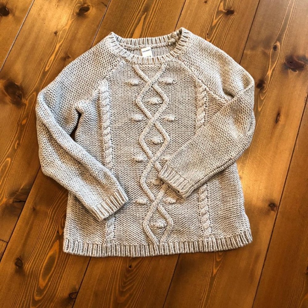 Old Navy Gray Knit Sweater Girls 3T